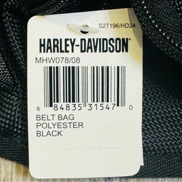 NWT Harley-Davidson® Women's Deluxe 'Fanny Pack' Adjustable Waist Strap Black - Picture 7 of 8